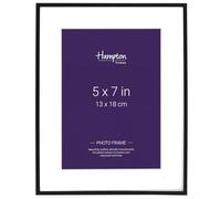Hampton Frames Madrid M138B57 cornice portafoto 13x18 cm nero opaco, profilo sottile 5 mm, passepartout smussato, montaggio parete/tavolo orizzontale e verticale