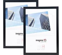 Hampton Frames OXFORD OXF3042NG-2 cornice portafoto A3 30x42 cm in plexi nero effetto legno MDF, set 2 pezzi, montaggio parete orizzontale o verticale