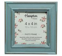 Hampton Frames PAL301944B - Cornice portafoto Paloma, in vetro, quadrata, colore: celeste, 10 x 10 cm