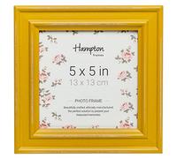 Hampton Frames Paloma Cornice portafoto quadrata 13 x 13 cm, giallo senape, in MDF verniciato invecchiato, frontale in vetro, autoportante o montaggio a parete, espositore per immagini