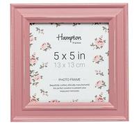 Hampton Frames PALOMA PAL301955P - Cornice portafoto quadrata in stile invecchiato, 13 x 13 cm, colore: Rosa