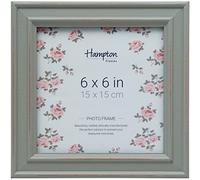 Hampton Frames PALOMA PAL301966S - Cornice portafoto quadrata in vetro, 15 x 15 cm, colore: verde salvia