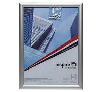 Hampton Frames SNAP Cornice portafoto a scatto A3 30x42 cm Argento | Caricamento frontale, apertura a molla, foglio antiriflesso, kit di fissaggio incluso