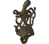 Hampton Nautical k-9116-cast-iron in ghisa a Parete Octopus apribottiglie 15,2 cm - Vintage Cast Iron Decor - Sea Life Decor apribottiglie