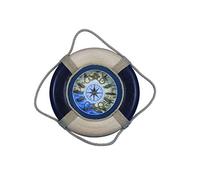 Hampton Nautical - Orologio decorativo a forma di anello, 38 cm, colore: Blu e Bianco