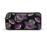Hamsa Evil Eye Hand of Fatima Holder Pencil Case High Capacity Pencil Pouch Funny Storage Pen Pencil Organizer