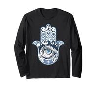 Hamsa Mano Meditazione Yoga Mano Di Fatima Uomini Donne Maglia a Manica