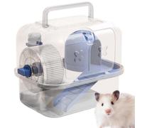 Hamster Carrier, Ventilated Outing Case for Small Pet, Transparent Carrying Case, Ideal for Travel, Walking, Outdoor Adventures, Safe and Comfortable Transport, 9.45x7.09x7.87 in