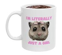 Hamster Coffee Mug, Funny Animal Cup, Sad Face Mug, Ceramic Beverage Cup, Novelty Hamster Design, Unique Gift Mug, 11oz Coffee Cup, Humorous Animal Mugs, Hamster-Themed Gift, Cute Drinkware Idea