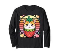 Hamster Fragola Kawaii Amore Cuori Colorati Maglia a Manica
