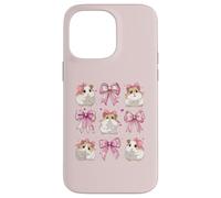Hamster Hammy Pet Girl Coquette Bow Pink Mom Custodia per iPhone 14 Pro Max