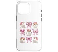 Hamster Hammy Pet Girl Coquette Bow Pink Mom Custodia per iPhone 16 Pro Max
