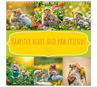 Hamster Heart and paw friends (Wall Calendar 2026 12" x 24" / 30 x 60 cm (aperto) Calvendo 12 Month Wall Calendar: A fluffy hamster year full of joy and friendship (CALVENDO Animals)