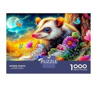 Hamster In Flowers Set Puzzle in Cartone Robusto Da 1000 Pezzi, Garden, Gioco Educativo, Difesa Dallo Stress, Regalo Divertente, Attività Per Famiglia 70x50cm/1000pcs