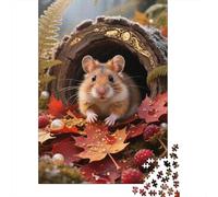 Hamster Jigsaw for Adults 1000Pc Brainteasing Home Decoration Birthday Gifts Challenge 1000pcs (75x50cm)