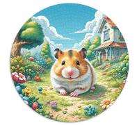 hamster Jigsaw Puzzle Per Adulti E Bambini 1000 Pezzi Puzzle Rotondo 1000pcs (67.5x67.5cm) Regali Animale Carino Animali domestici Puzzle Giochi Giocattolo Puzzle Antistress Cardboard