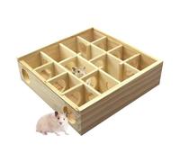Hamster Maze Toy - Mini gioco interattivo, Maze animale durevole | Layout della camera di apprendimento a vie, rete di casa di Gerbil in legno, spazio di allenamento ostacoli per il