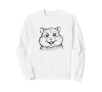 Hamster Minimalista Disegnato A Mano Sketch Art Felpa