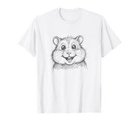 Hamster Minimalista Disegnato A Mano Sketch Art Maglietta