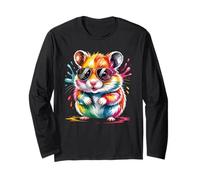 Hamster - Occhiali da Sole Colorati ad Acquerello per Uomo e Donna Maglia a Manica