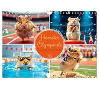 Hamster Olympiade - Der flauschigste Wettkampf des Jahres (Wandkalender 2026 DIN A4 quer), CALVENDO Monatskalender: Die große Hamster-Olympiade - Monat für Monat ein Goldmoment!