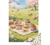 hamster Puzzle 1000Pcs Picnic Puzzle Colorato Edugattoivo Puzzle Idea Regalo Gioco Familiare Per Adulti E Ragazzi 1000pcs (75x50cm)