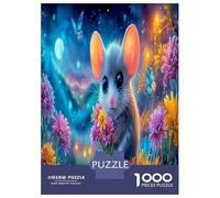 Hamster Wonderland 1000 Pezzi Tiny Mouse in Colorful Flower Field Puzzle Giocattoli Puzzle Giochi Decorazione Della Famiglia Per Adulti Regalo Giocattolo 38x26cm/1000pcs