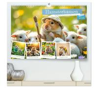 Hamsterhausen - Ein Hamster und seine tierischen Freunde (hochwertiger Premium Wandkalender 2026 DIN A2 quer), Kunstdruck in Hochglanz: Ein flauschiges Hamsterjahr voller Freude und Freundschaft