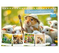 Hamsterhausen - Ein Hamster und seine tierischen Freunde (Tischkalender 2026 DIN A5 quer), CALVENDO Monatskalender: Ein flauschiges Hamsterjahr voller Freude und Freundschaft