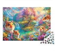 Hamsters by A Stream And Cottage Puzzle Da 1000 Pezzi Cute Guinea Pig Perfetto Regalo Di Compleanno Per Bambini E Adulti 52x38cm/1000pcs