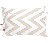 HAMUR HOME Federe Cuscini Divano Set Di 2 Esterno Moderna Copri Cuscino Letto Adatto Ad Ogni Stagione Cuscino Per Soggiorno La Miglior Qualità Decorativo Boho 30x50 Cm (Line, Beige)