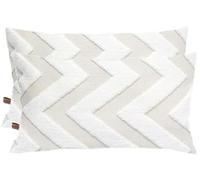 HAMUR HOME Federe Cuscini Divano Set Di 2 Esterno Moderna Copri Cuscino Letto Adatto Ad Ogni Stagione Cuscino Per Soggiorno La Miglior Qualità Decorativo Boho 30x50 Cm (Line, Ecru)