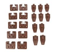Hamwesh 10 Set Guide per Cassetti con Montaggio Centrale, Binario in | Guide e pattini per cassetti, parti di ricambio in plastica, per cassettiere, comodini, armadietti, riparazione di uffici