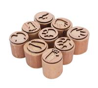 Hamwesh 12 Pezzi Timbri con Impronte di Animali, Set di Timbri in Legno con Tracce di Animali Selvatici per Progetti di Artigianato Decorativo, con Motivi Intricati per Aule, Asili Nido, Progetti