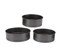 Hamwesh 3 Pezzi di Torta, Padella Rotonda Antiaderente con Fermagli per Molla Inossidabile per la Torta da caffè a Formaggio di Piatti da Pianta (22/24/26)