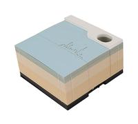 Hamwesh 3D Memo Pad, Note 3D Appiccicose con Porta della Penna Leggera, Scena Notturna di città Note Post Post per Ufficio in Classe Regali Artigianali Decorativi