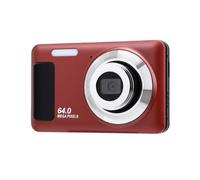 Hamwesh 4K 64MP Fotocamera Digitale Compatta, Zoom Digitale 16X (rosso) | **Vlogging Camera, Autofocus, 2.8 Inch LCD, 800mAh Battery, CCD Camera for Photography, Travel and Family Photos**