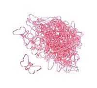 Hamwesh 50 Pezzi Graffette Farfalla Rosa, 3,3 Cm, Metallo Antiscivolo | Elementi di fissaggio a forma di farfalla, placcatura in ferro, per la casa, l\'ufficio scolastico, i segnalibri delle
