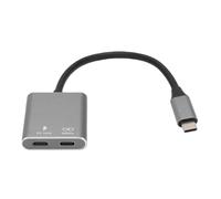 Hamwesh Adattatore Type C, hub display Type C 5 Gbps 8K 60Hz, switch video con ricarica PD 100W, interfaccia USB 3.0 ad alta velocità e due porte femmina.