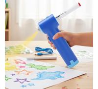 Hamwesh Aerografo per Pennarelli, Set di Spruzzatori per Pennarelli per Aerografo Include 12 Lavabili e 8 Stencil, Kit Artistico Spray Elettrico per Strumenti per Colorare