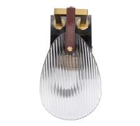 Hamwesh Applique da Parete, COB 5W 450LM Luce Calda e Morbida Anti Scolorimento Base in Ferro Spazzolato Lampada da Parete a Conchiglia, Lampada da Mid Century con Paralume in Vetro e Montaggio