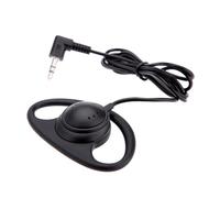 Hamwesh **Auricolare Singolo, 3.5mm Forma a D, Cuffia Monofacciale, Nero | Gancio auricolare singolo ergonomico, compatibilità universale da 3,5 mm, ottimizzato per la comunicazione vocale