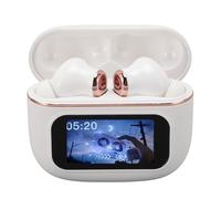 Hamwesh Auricolari Touch Screen con Display LCD a Colori, Auricolari Wireless ANC con Cancellazione del Rumore, Touchscreen Ricaricabili con Batteria a Lunga Durata da 4,5 Ore per Tablet Laptop