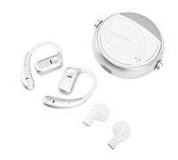 Hamwesh Auricolari Wireless, 2 Paia per Coppia Bluetooth 5.3 IPX5 Impermeabili 140 Ore di Riproduzione Auricolari 2 in 1 con Ganci per l'orecchio per Corsa, Allenamento, Palestra (WHITE)