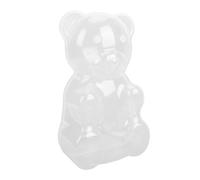Hamwesh Barattolo a forma di orso, dispenser in plastica trasparente a forma di orso per confezioni regalo, scatola per caramelle con grande capacità di stoccaggio per caramelle
