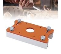 Hamwesh Base per Fresatrice per Legno, Lega di Alluminio 2 in 1 per Impiallacciatura di Legno in Plastica con Diametro Interno di 65 Mm per Fresa a Tuffo, Piastra Base per Fresatrice per Smussatura,