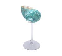 Hamwesh Bicchieri da Vino con Conchiglia, Calici da Cocktail per Matrimonio, Calice da Martini, Bicchieri per Festa di Compleanno, Spiaggia, Damigelle, Anniversario (Conchiglia verde con fondo