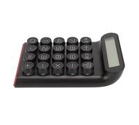 Hamwesh Calcolatrice Meccanica, Display LCD a 10 Cifre con 20 Tasti Blu per la Scuola di Ufficio (BLACK)