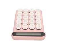 Hamwesh Calcolatrice Meccanica, Display LCD a 10 Cifre con 20 Tasti Blu per la Scuola di Ufficio (PINK)