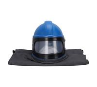 Hamwesh Cappuccio per Sabbiatura, Casco in ABS con Scialle in Tela con Lente Protettiva per Spruzzatura, Levigatura, Taglio, Lavorazione del Legno